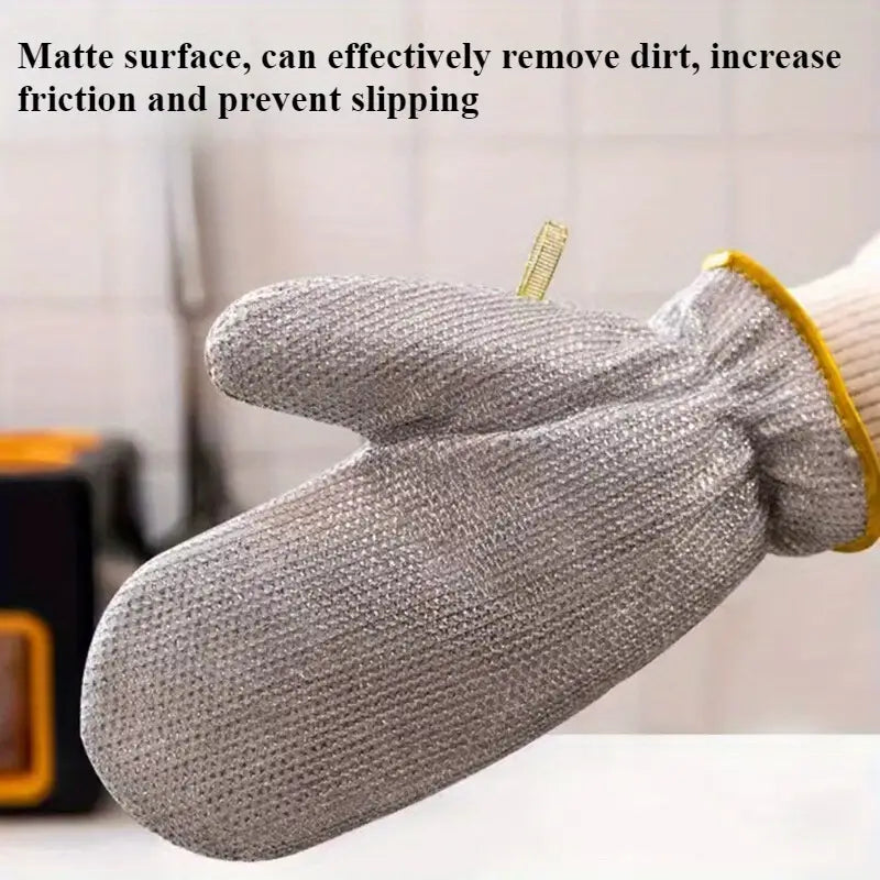 Waterproof Aluminum & PVC Dishwashing Gloves, Anti-Scald, Anti-Freeze, Oil-Resistant for Kitchen & Bathroom Cleaning