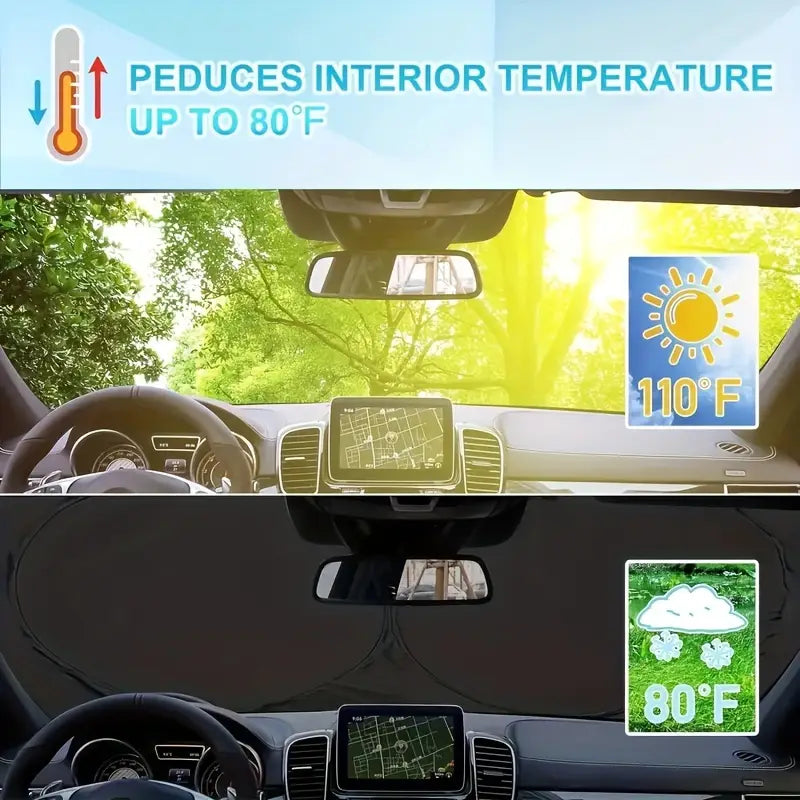 1 Set, Thickened Sunshade, Front Windshield Sunshade, Sunscreen And Heat Insulation cover