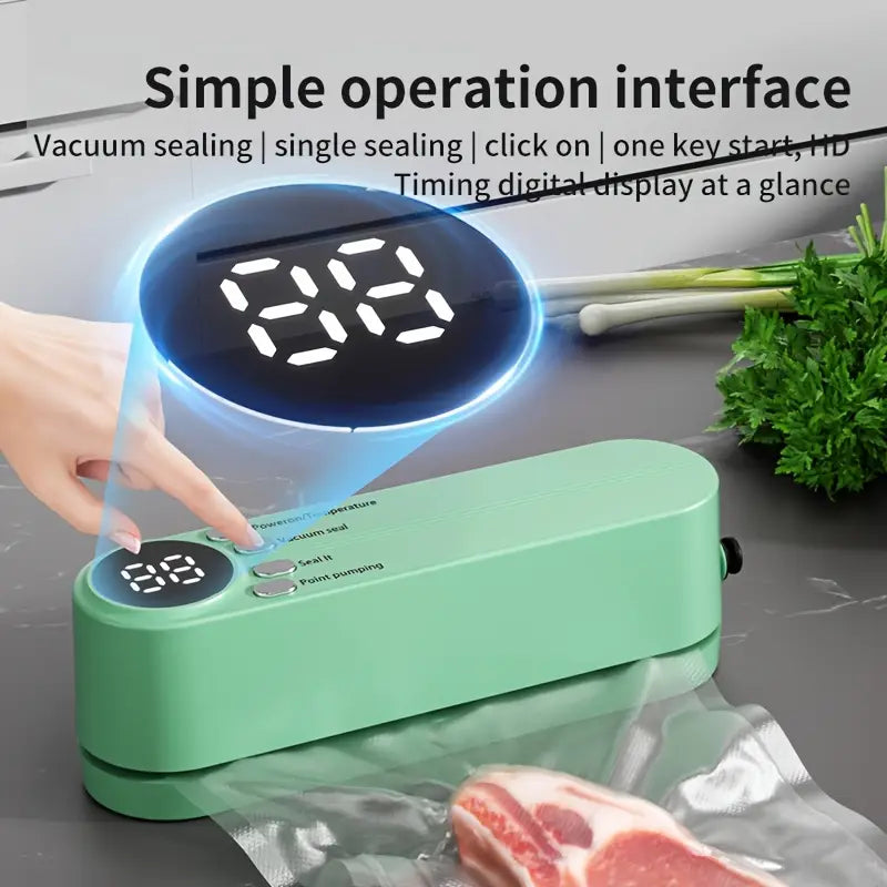 USB Rechargeable Vacuum Sealer Machine with LED Indicator -