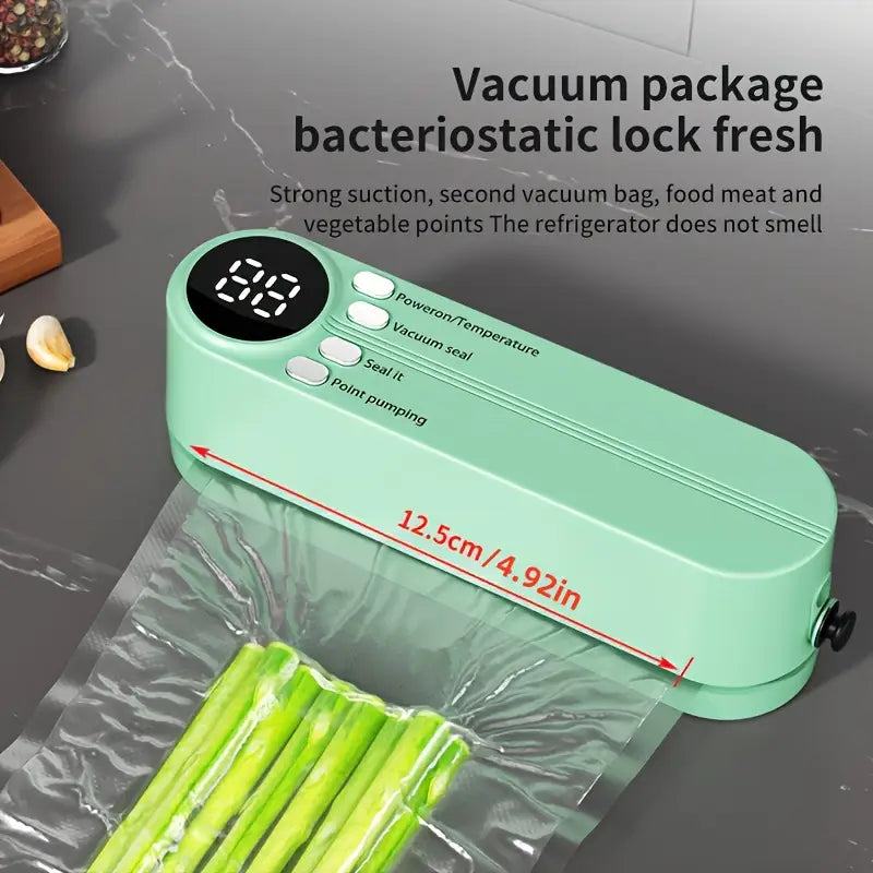 USB Rechargeable Vacuum Sealer Machine with LED Indicator -