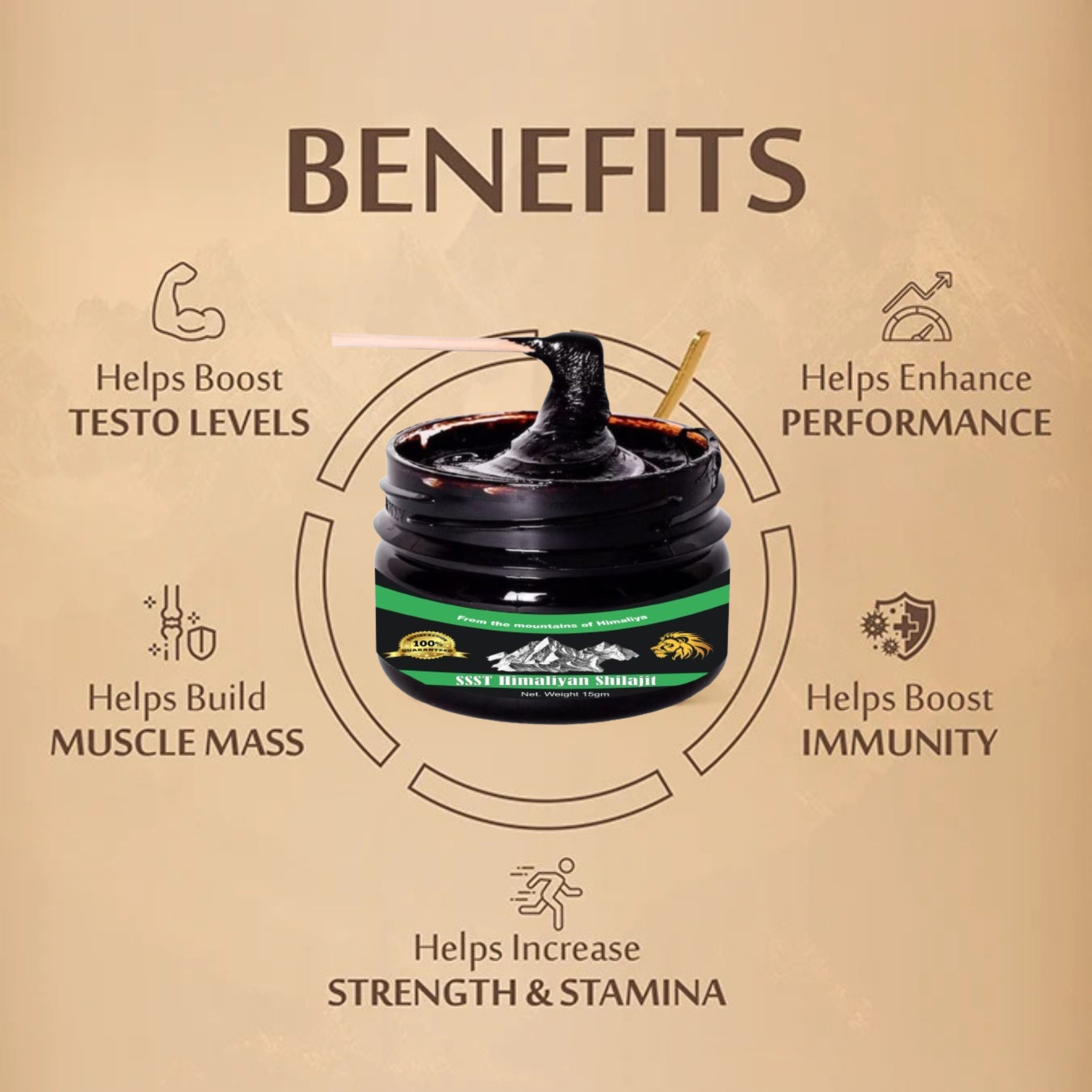 PowerOn Himalayan Shilajit – 100% Pure & Natural Energy Booster