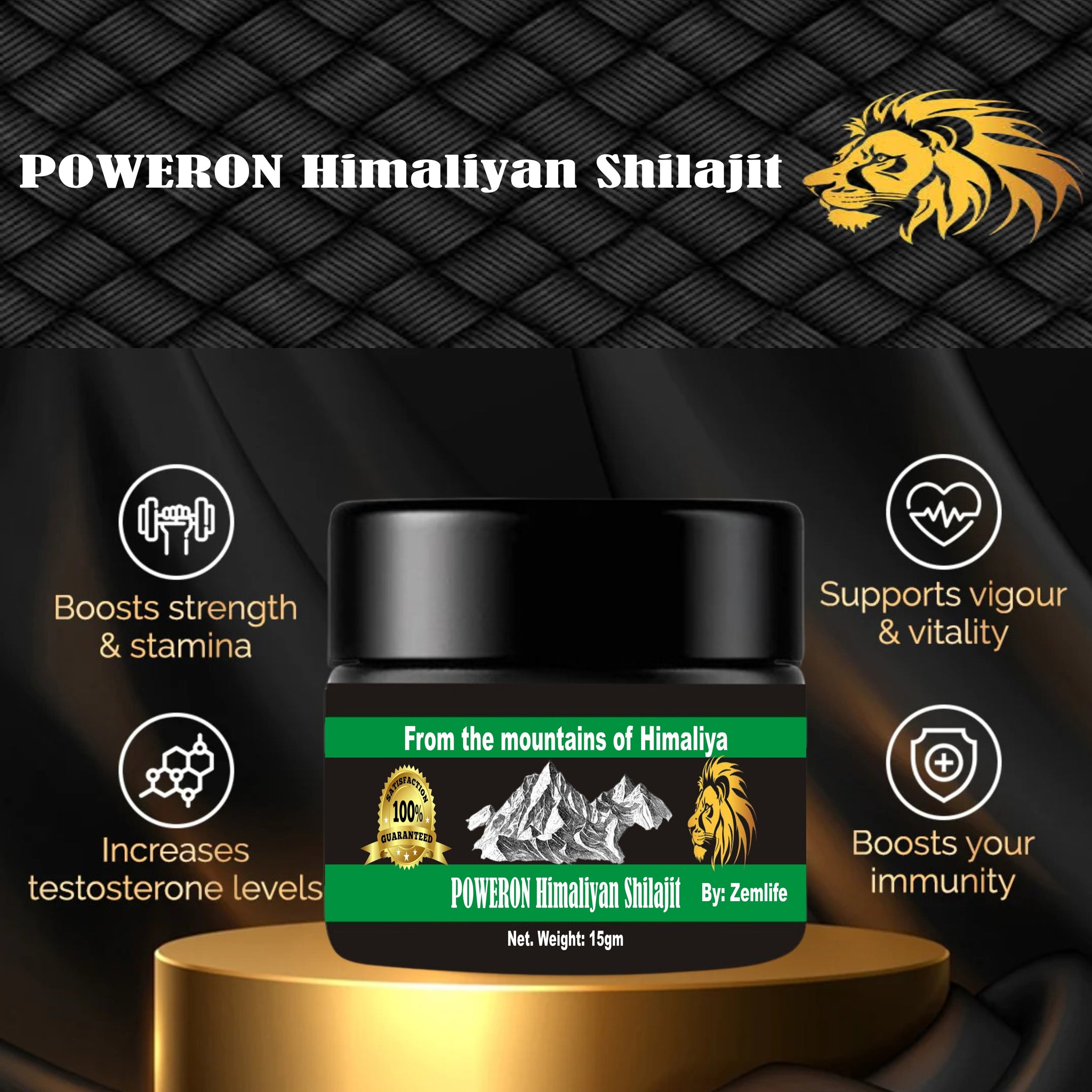 PowerOn Himalayan Shilajit – 100% Pure & Natural Energy Booster