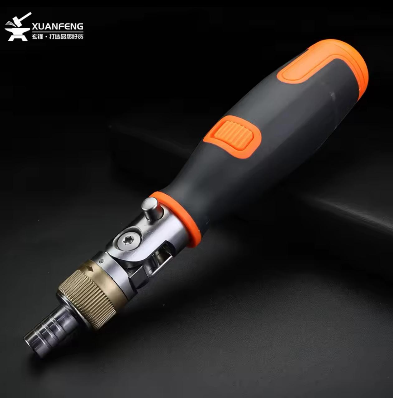 10-in-1 Multifunctional Screwdriver Set | Adjustable Angle Ratchet Handle with Magnetic Bits