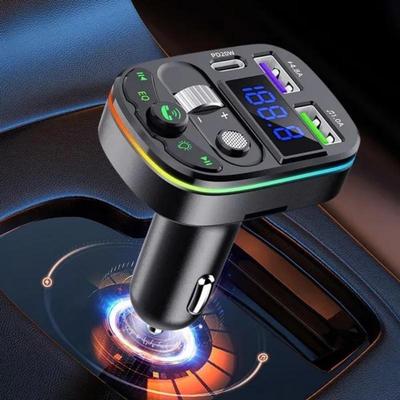 Car Kit,Car 20W Fast Charger,hands-free Call Adapter with Ambient Light