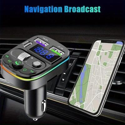 Car Kit,Car 20W Fast Charger,hands-free Call Adapter with Ambient Light