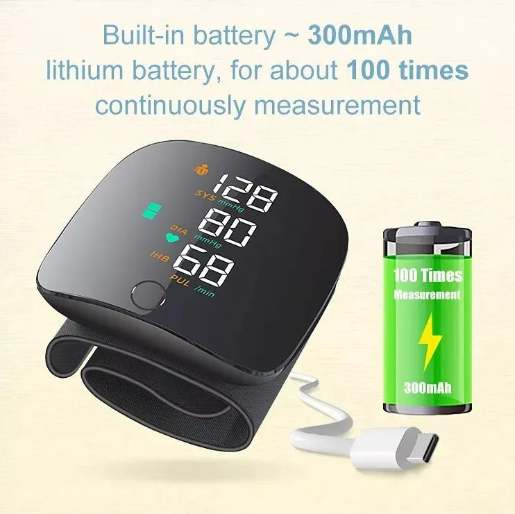 Up to 50% OFF  Blood Pressure Monitor LED Display Fast Measurement Digital Tensiometer BP Tonometer Heart Rate USB Rechargeable